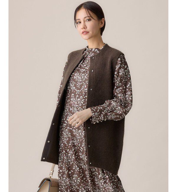 自由区「【WEB限定カラーあり】モヘアニット ジレ」|ベスト・ジレ|ﾀﾞｰｸﾌﾞ