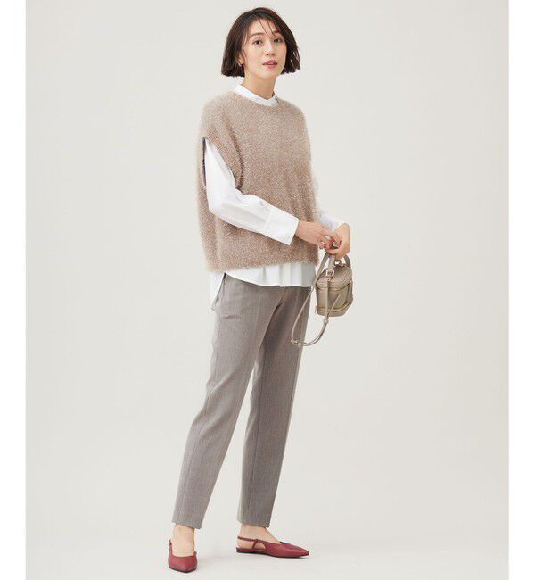 自由区「【洗える】フェザーラメ ベスト」|ベスト・ジレ|