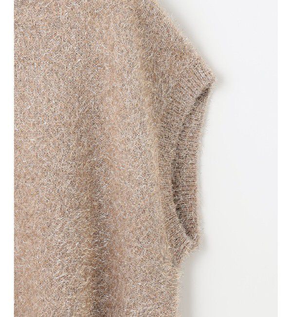 自由区「【洗える】フェザーラメ ベスト」|ベスト・ジレ|