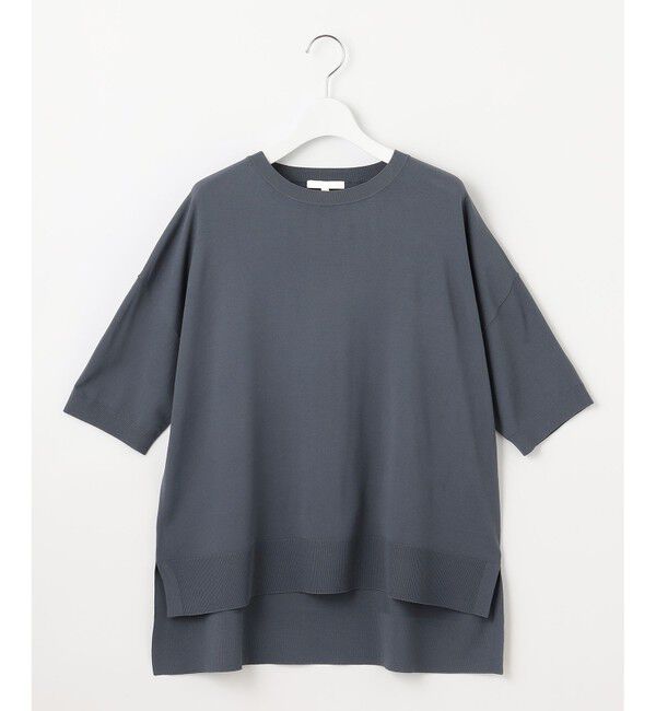 自由区「【接触冷感・UVカット】クレープストレッチプルオーバー ニットⅡ」|ニット・セーター|