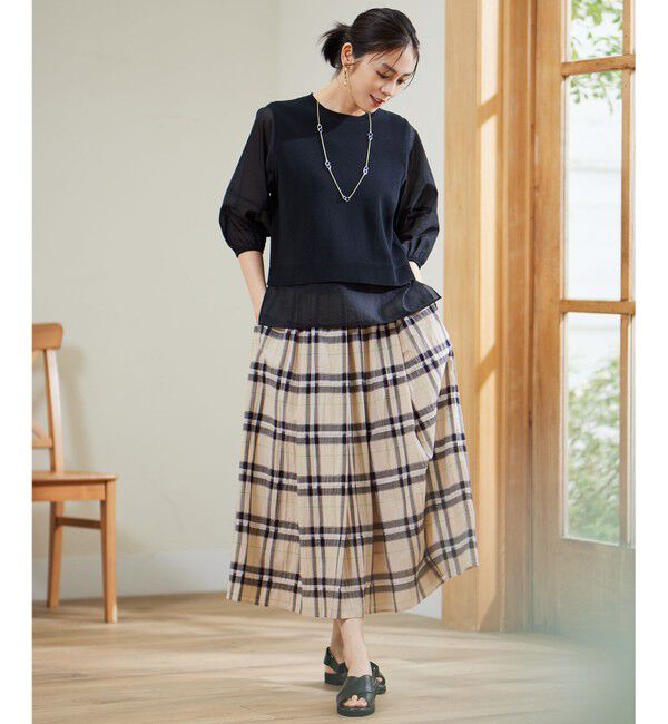 自由区「シアーブライトチェック スカート」|スカート|