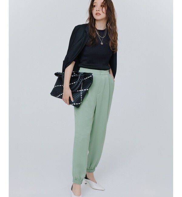 23区「【防シワ性/吸水速乾】ジョーゼットサテン ジョグパンツ」|その他|