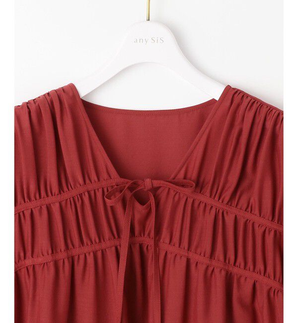 any SiS「【洗える】 ギャザーテント ブラウス」|シャツ・ブラウス|