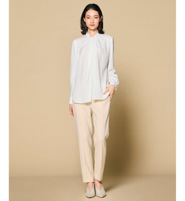 BEIGE,「【L-size】ANITA / ロングスリーブタックブラウス」|シャツ・ブラウス|