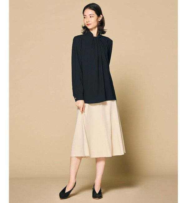 BEIGE,「【L-size】ANITA / ロングスリーブタックブラウス」|シャツ・ブラウス|