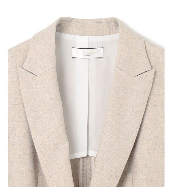 BEIGE,「【L-size・洗える】CAROLE / リネンライクノースリーブジレジャケット」|ベスト・ジレ|