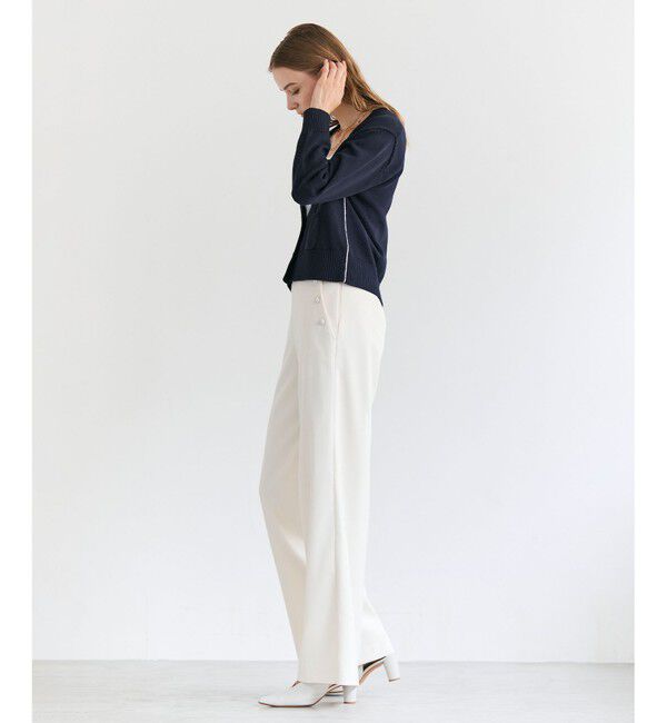 BEIGE,「HELIODOR / マリンボタンクロップドカーディガン」|ニット・セーター|