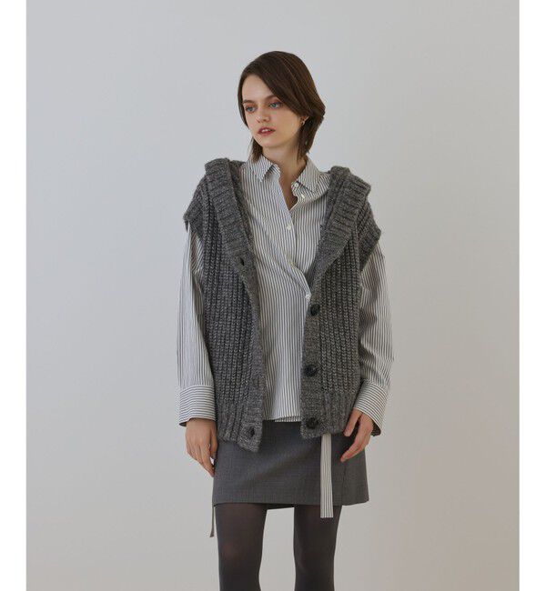 Diagram「ラメニットベスト」|ベスト・ジレ|チャコール