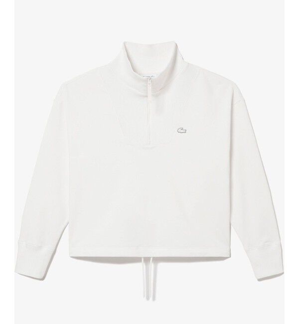 LACOSTE「接触冷感 吸水速乾 COOL MAX クールマックス クロップド ハーフジップスウェット トレーナー」|スウェット・ジャージ|