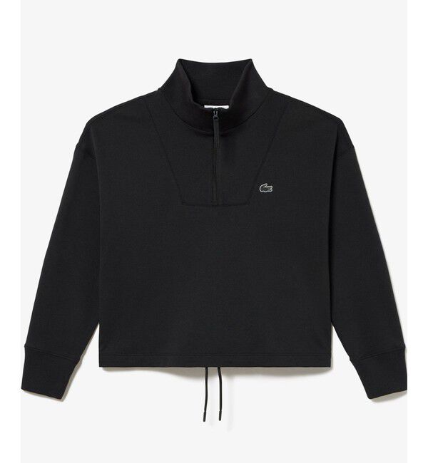 LACOSTE「接触冷感 吸水速乾 COOL MAX クールマックス クロップド ハーフジップスウェット トレーナー」|スウェット・ジャージ|