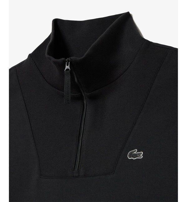 LACOSTE「接触冷感 吸水速乾 COOL MAX クールマックス クロップド ハーフジップスウェット トレーナー」|スウェット・ジャージ|