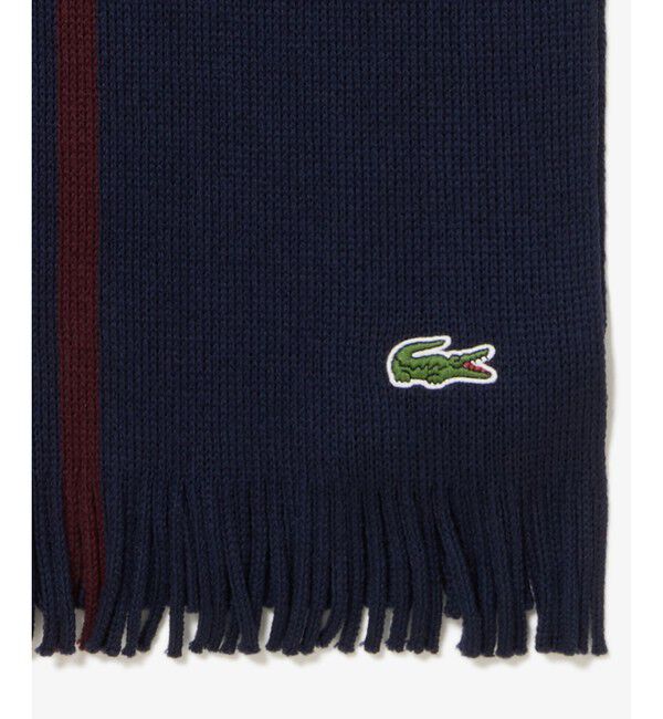 LACOSTE「ラッセルニットストライプマフラー」|マフラー|