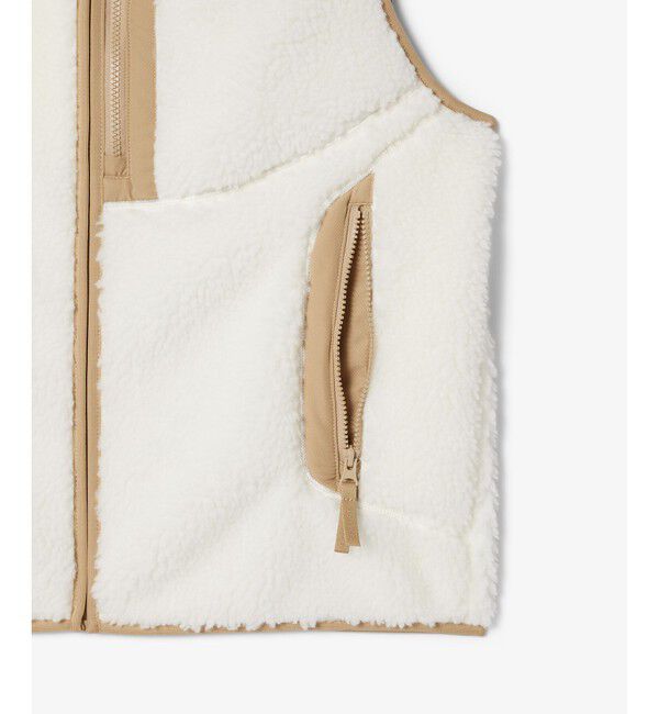 LACOSTE「スタンドカラー パイピング シェルパフリースベスト」|ベスト・ジレ|