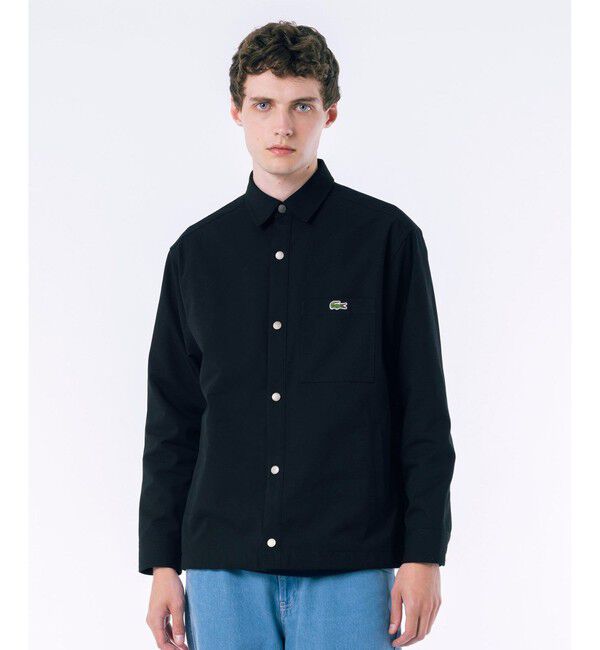 LACOSTE「防風 撥水 裾ドロストコード シャツジャケット」|シャツ・ブラウス|ブラック