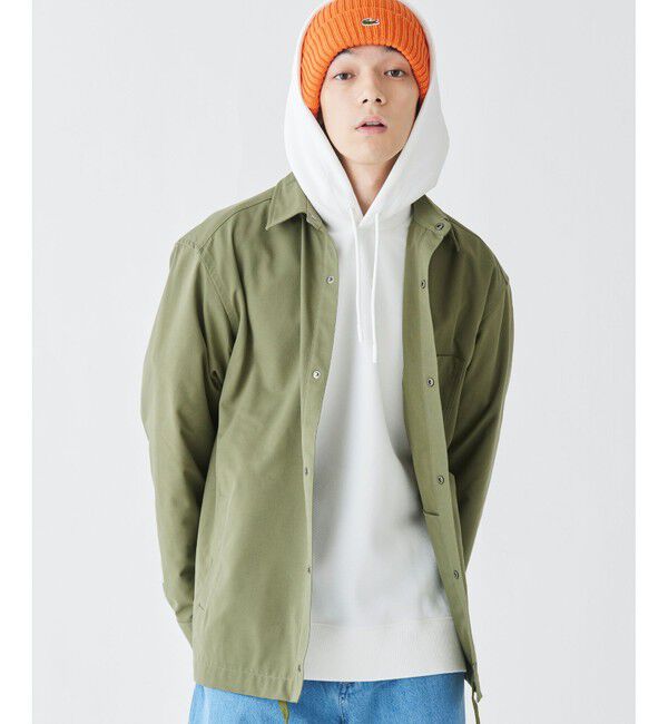 LACOSTE「防風 撥水 裾ドロストコード シャツジャケット」|シャツ・ブラウス|