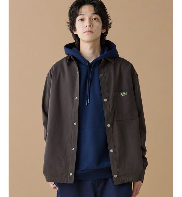 LACOSTE「防風 撥水 裾ドロストコード シャツジャケット」|シャツ・ブラウス|
