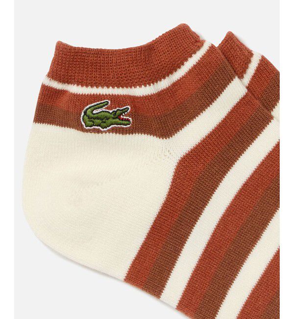 LACOSTE「マルチボーダーアンクルソックス」|ソックス|