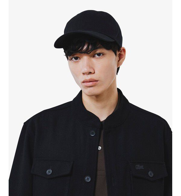 LACOSTE「ウールブレンドメルトン スタンドカラーシャツブルゾン」|シャツ・ブラウス|