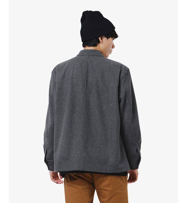 LACOSTE「ウールブレンドメルトン スタンドカラーシャツブルゾン」|シャツ・ブラウス|