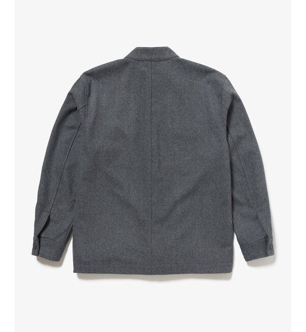 LACOSTE「ウールブレンドメルトン スタンドカラーシャツブルゾン」|シャツ・ブラウス|