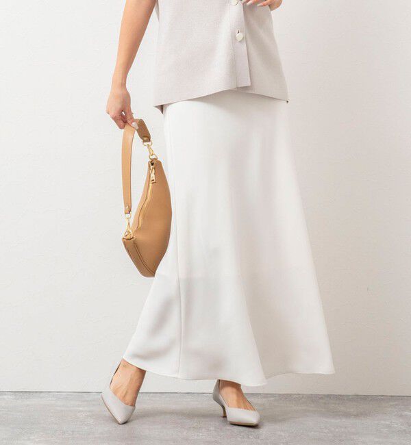 NOLLEY'S sophi「【追加】《オールシーズン対応》ウォッシャブルマットサテンナロースカート」|スカート|