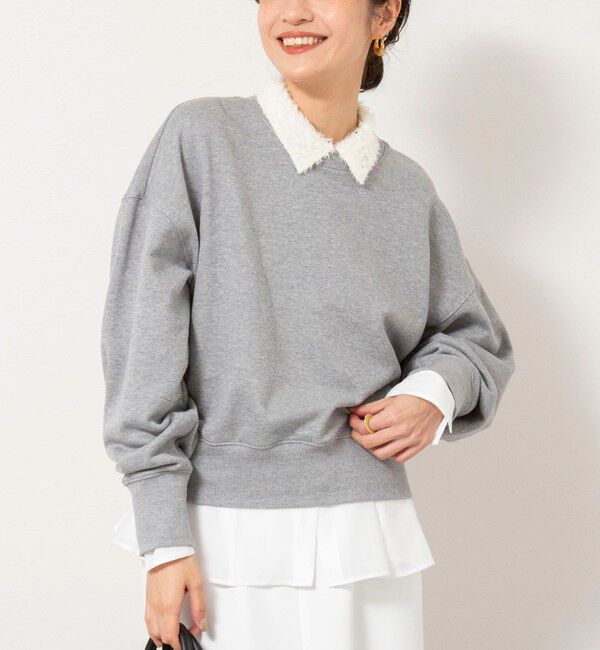 NOLLEY'S sophi「チュール襟付オーガンジーフレアシャツブラウス」|シャツ・ブラウス|