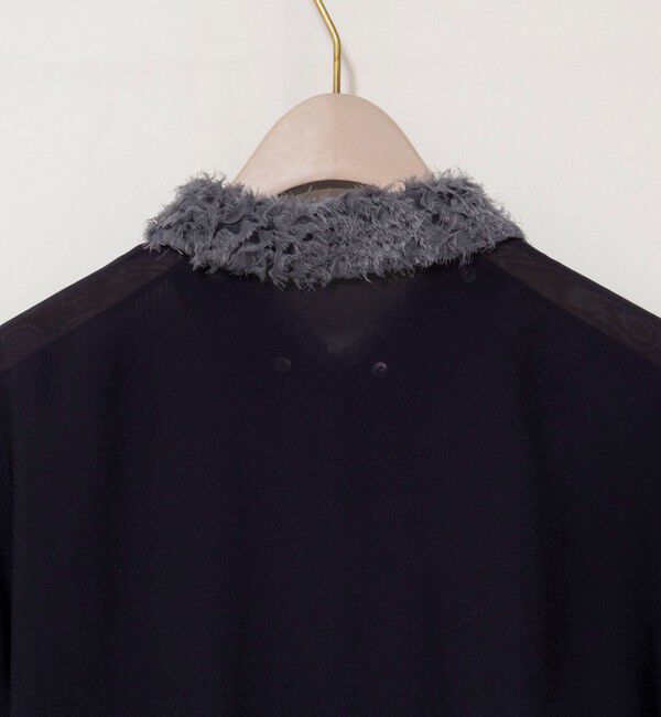 NOLLEY'S sophi「チュール襟付オーガンジーフレアシャツブラウス」|シャツ・ブラウス|