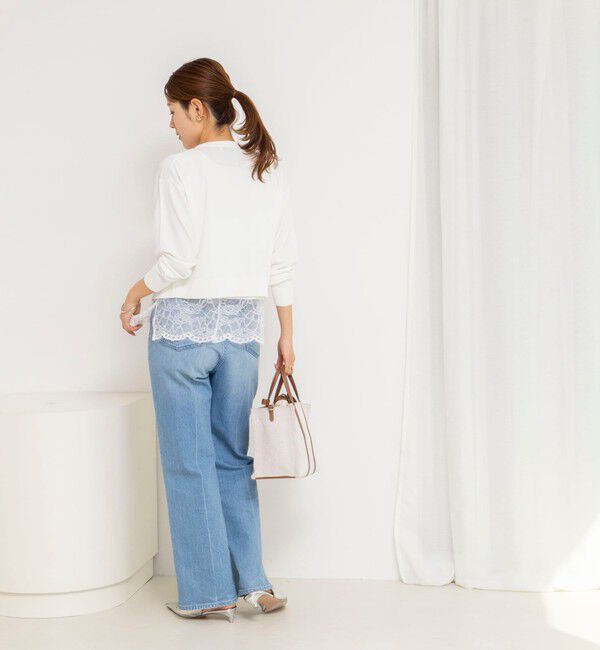 NOLLEY'S「ウォッシャブル裾レースオトナサテンタンク」|タンクトップ|