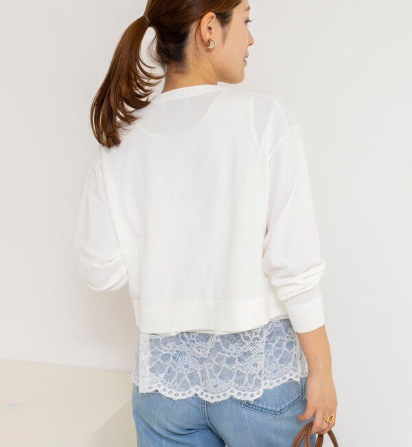 NOLLEY'S「ウォッシャブル裾レースオトナサテンタンク」|タンクトップ|