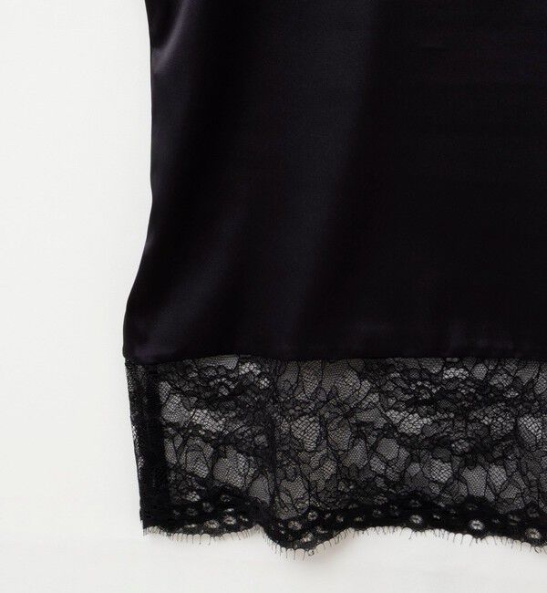 NOLLEY'S「ウォッシャブル裾レースオトナサテンタンク」|タンクトップ|