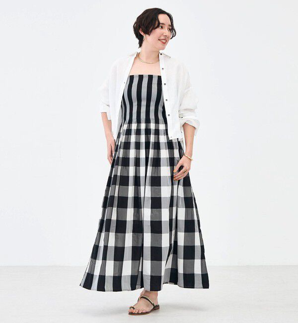 NOLLEY'S「【KIRYU】ウォッシャブルシャーリングギンガム2WAYワンピース」|ワンピース|