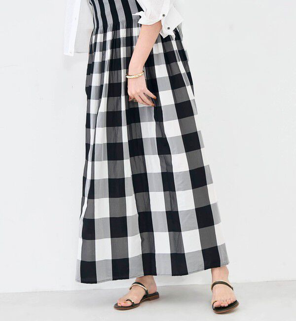 NOLLEY'S「【KIRYU】ウォッシャブルシャーリングギンガム2WAYワンピース」|ワンピース|