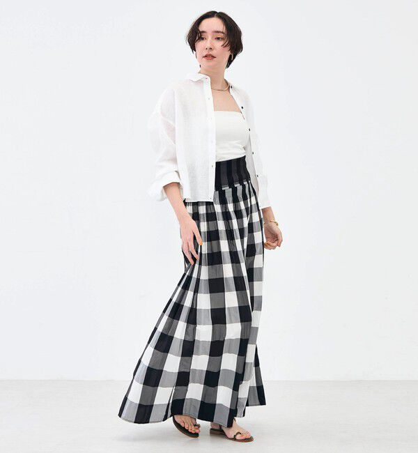 NOLLEY'S「【KIRYU】ウォッシャブルシャーリングギンガム2WAYワンピース」|ワンピース|