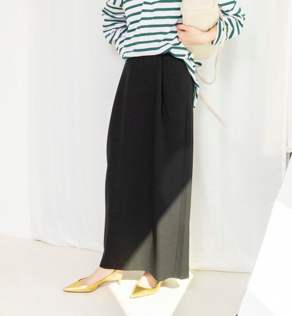 NOLLEY'S「【WEB限定】ウォッシャブルソフトリブスマートスカート」|タイト|