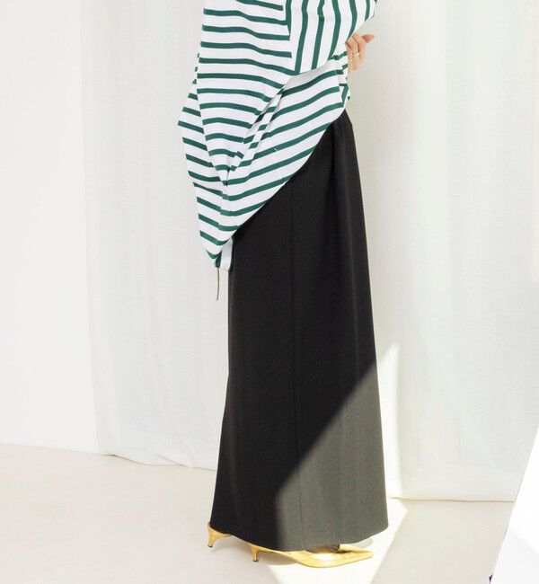 NOLLEY'S「【WEB限定】ウォッシャブルソフトリブスマートスカート」|タイト|