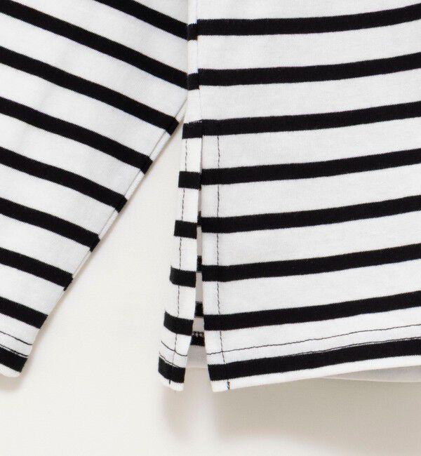 NOLLEY'S「【WEB限定】ウォッシャブルボーダープリントロンTee」|Tシャツ・カットソー|
