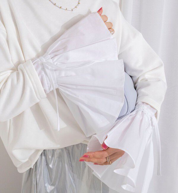 NOLLEY'S「【WEB限定】ウォッシャブルシャツスリーブスウェットプルオーバー」|Tシャツ・カットソー|