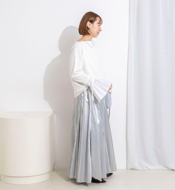 NOLLEY'S「【WEB限定】ウォッシャブルシャツスリーブスウェットプルオーバー」|Tシャツ・カットソー|