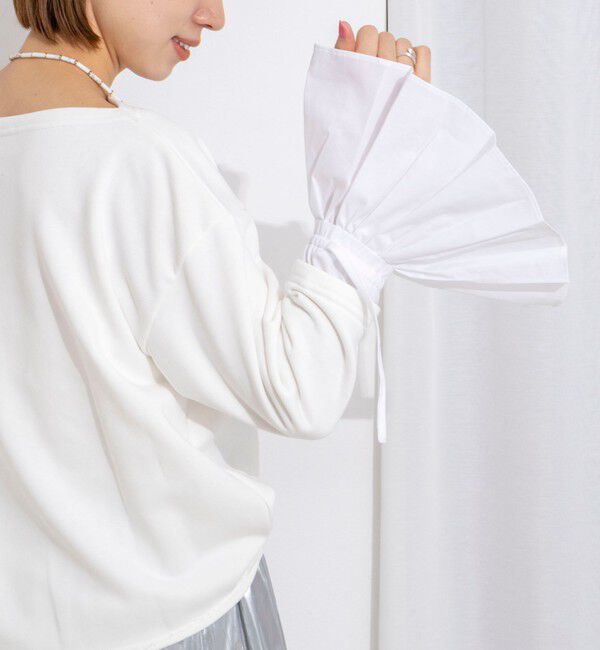 NOLLEY'S「【WEB限定】ウォッシャブルシャツスリーブスウェットプルオーバー」|Tシャツ・カットソー|