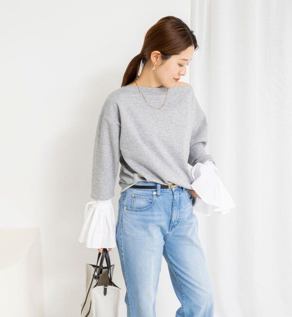 NOLLEY'S「【WEB限定】ウォッシャブルシャツスリーブスウェットプルオーバー」|Tシャツ・カットソー|