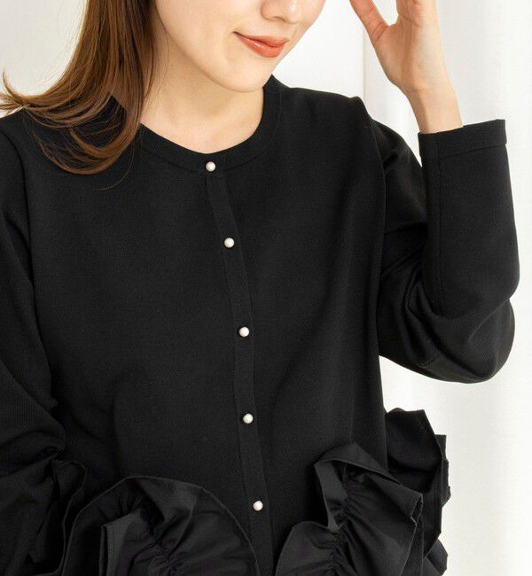 NOLLEY'S「【WEB限定】ウォッシャブルフラワーモチーフカーディガン」|カーディガン|