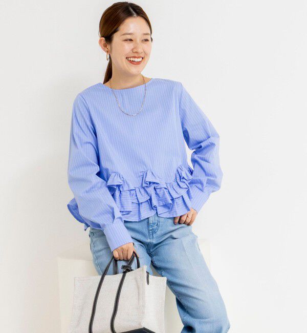 NOLLEY'S「【WEB限定】ウォッシャブルペプラムフリル2WAYブラウス」|シャツ・ブラウス|