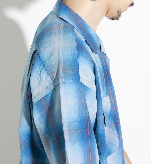 GLOSTER「【PENDLETON/ペンドルトン】オープンカラーシャツ 半袖シャツ 刺繍 ワンポイント チェック」|シャツ・ブラウス|