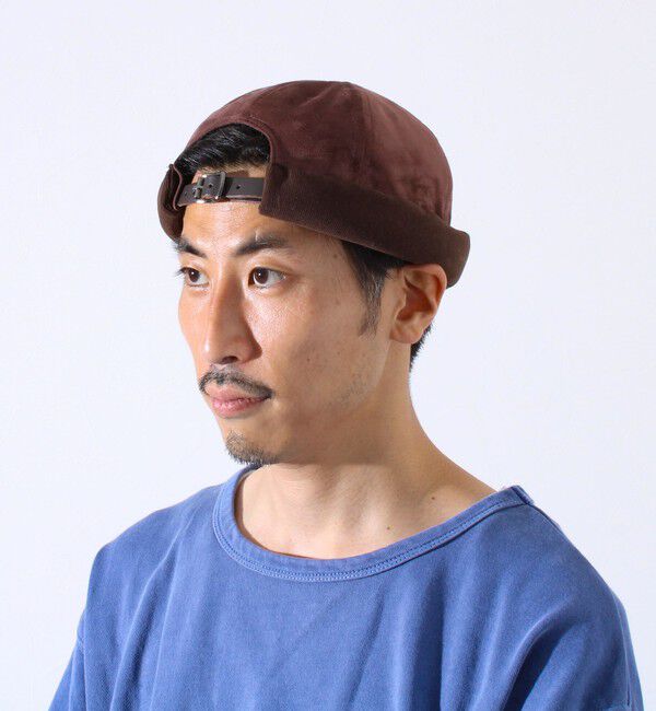GLOSTER「【GLOSTER/グロスター】コンビネーションロールキャップ 異素材ミックス スエード&times;コーデュロイ」|キャップ・キャスケット|ブラウン