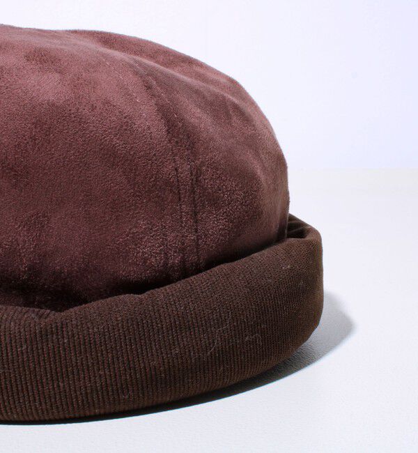 GLOSTER「【GLOSTER/グロスター】コンビネーションロールキャップ 異素材ミックス スエード&times;コーデュロイ」|キャップ・キャスケット|