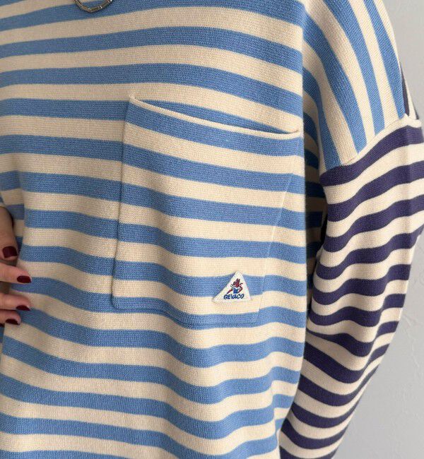 fredy emue「【GEVACO/ゲバコ】ボーダーニットプルオーバー」|ニット・セーター|