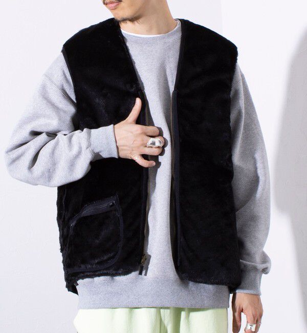 GLOSTER「【BARBOUR/バブアー】フロントジップ ファー ライナー ベスト」|ベスト・ジレ|