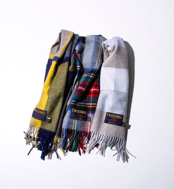 GLOSTER「【TWEED MILL/ツイードミル】ウールチェックストール25」|マフラー|