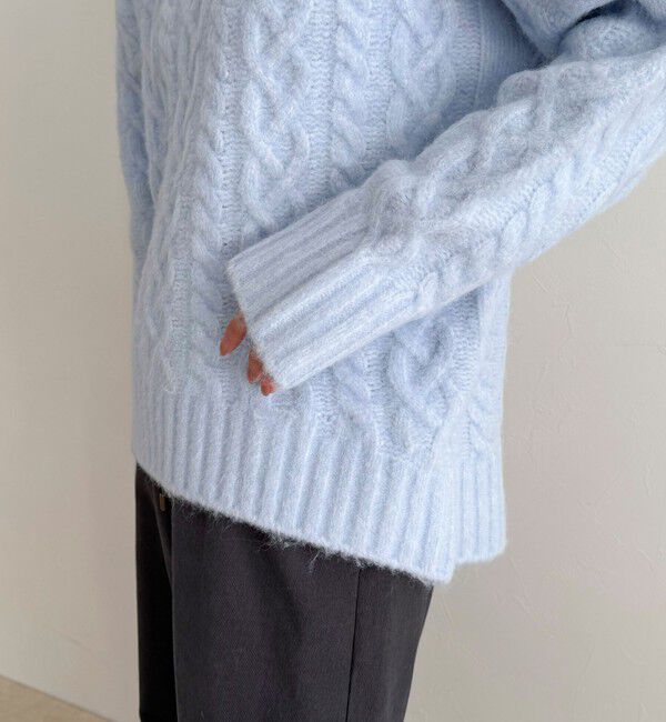 fredy emue「ふわふわ柄編みニットプルオーバー」|ニット・セーター|