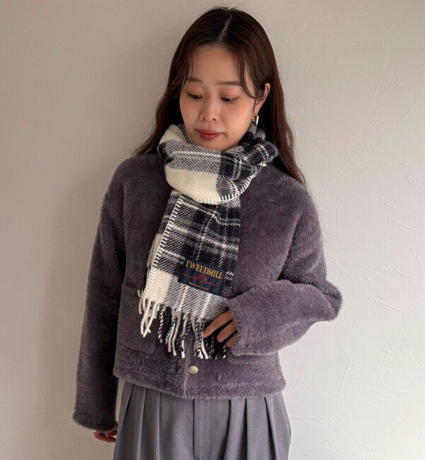 fredy emue「【TWEED MILL/ツイードミル】サイドステッチウールチェックマフラー」|マフラー|